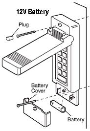 How do I change the battery in a wireless keypad