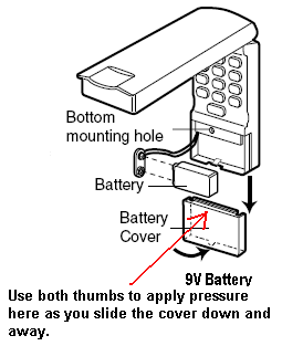 How to replace a garage door opener keypad battery?