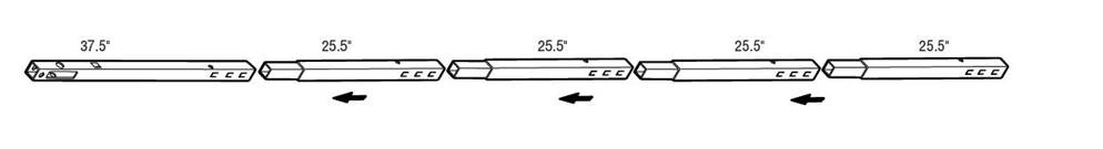 The installed length of my Chamberlain garage door opener