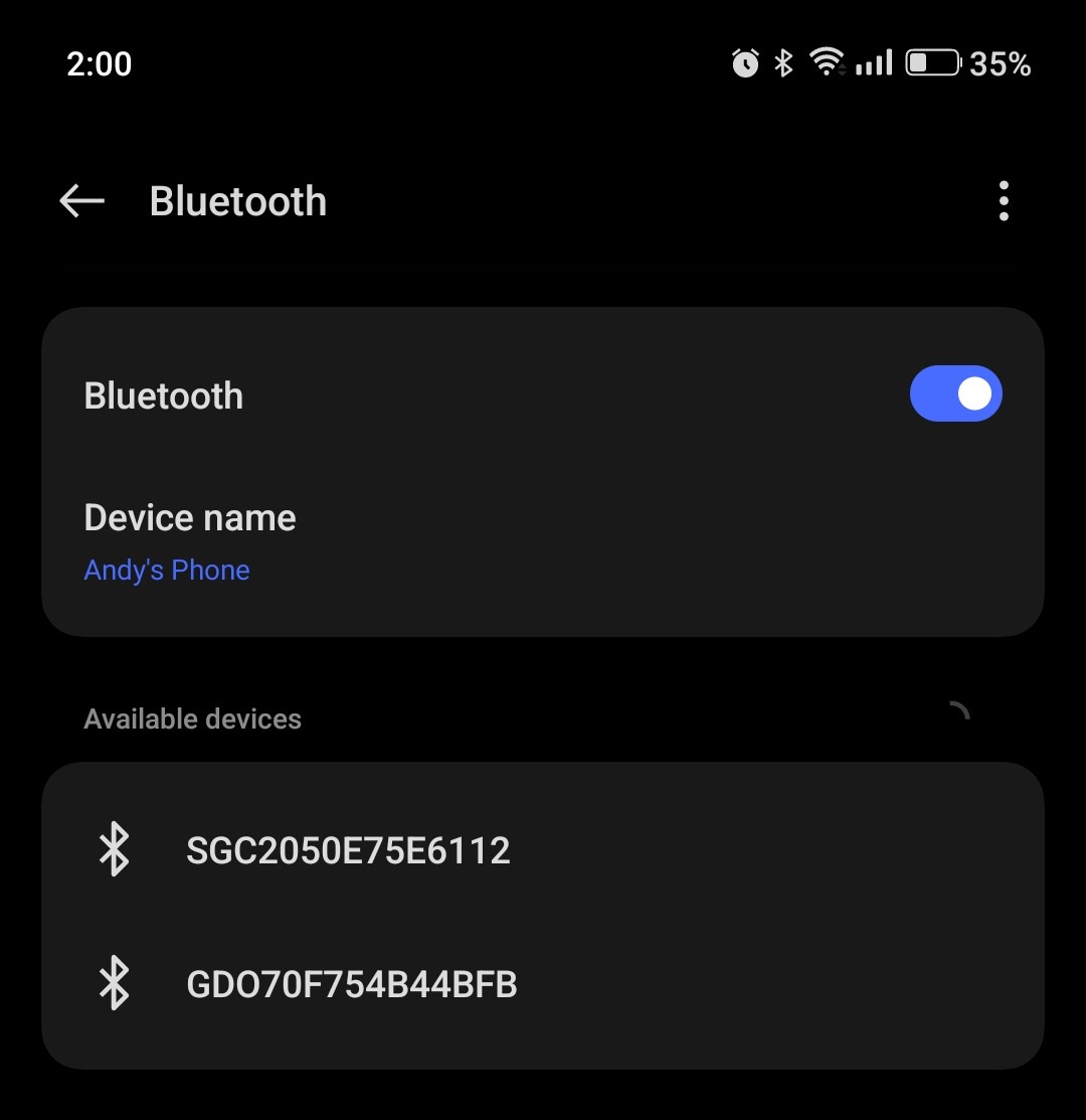 How to forget a myQ Camera in Bluetooth Settings