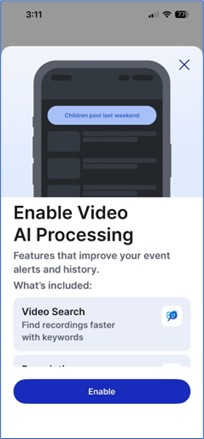 enable Video AI Processing screenshot