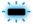 Blinking blue LED icon