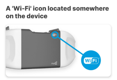 Wi-Fi logo on garage door opener