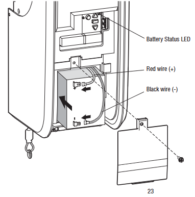 Battery backup, step 3: accessing the battery