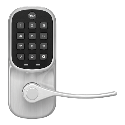 myQ Lock lever, satin nickel