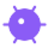 Blinking purple LED icon