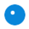 Solid blue LED icon