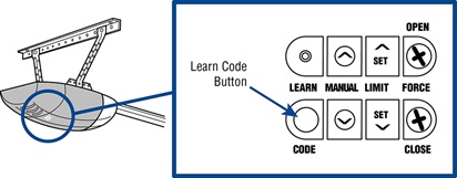 Learn Code button on older Overhead Door models