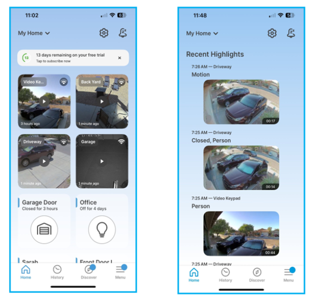 Home screen redesign recent highlights