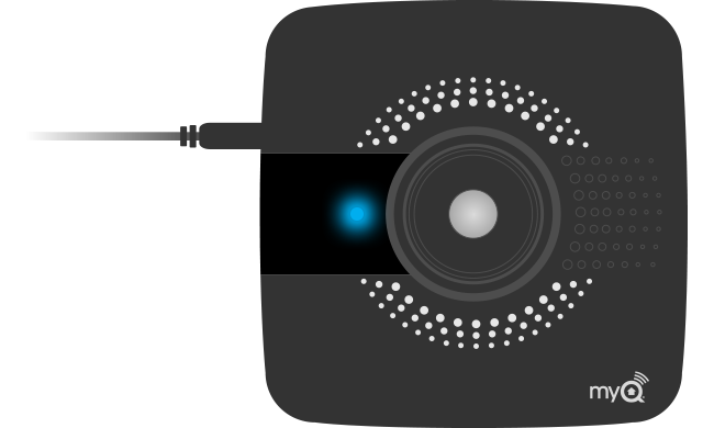Smart Garage Hub LED Light is Solid Blue
